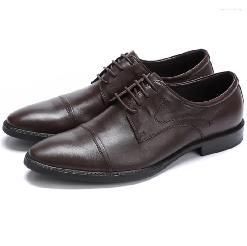 Zapatos de vestir de gran tamaño Eur46 negro / marrón para hombre boda piel de oveja cuero masculino oficina negocio