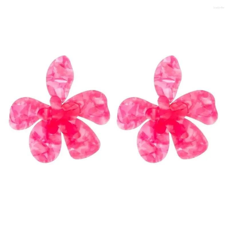 Boucles d'oreilles tendance en acrylique multicolore pour femme, ornements d'oreilles, accessoires de bijoux, fleur acrylique