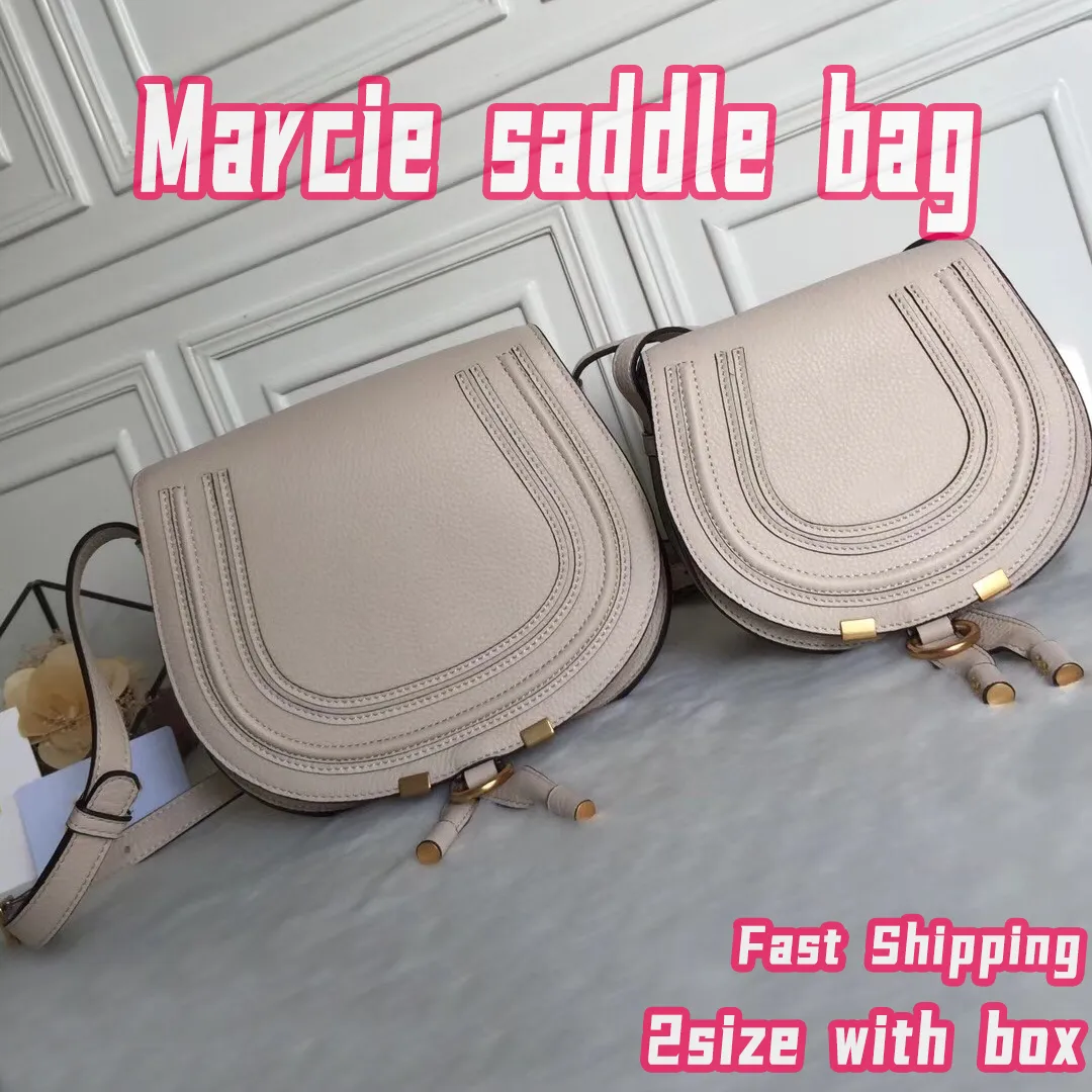 Tasarımcı 10a Marcie Saddle Bag Küçük Tahıllı Buzağı Tensi Para Çantası Sıcak Luxurys Crossbody Çantalar Akşam Çantası Moda Orijinal Deri Kadın Çanta Kutu