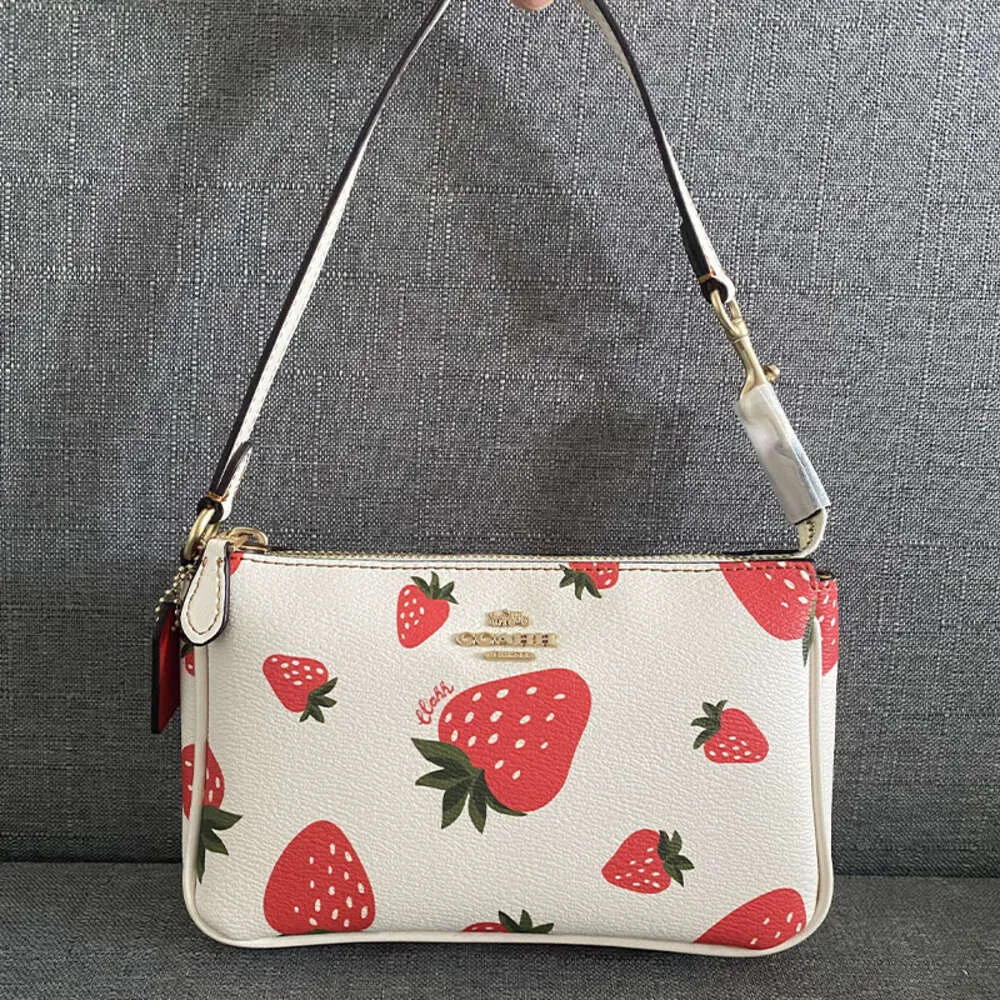 Дизайнерская сумка через плечо, самая продаваемая брендовая летняя новинка Noulita19, сумка с цепочкой с клубничным принтом, маленькая квадратная портативная сумка для женщин