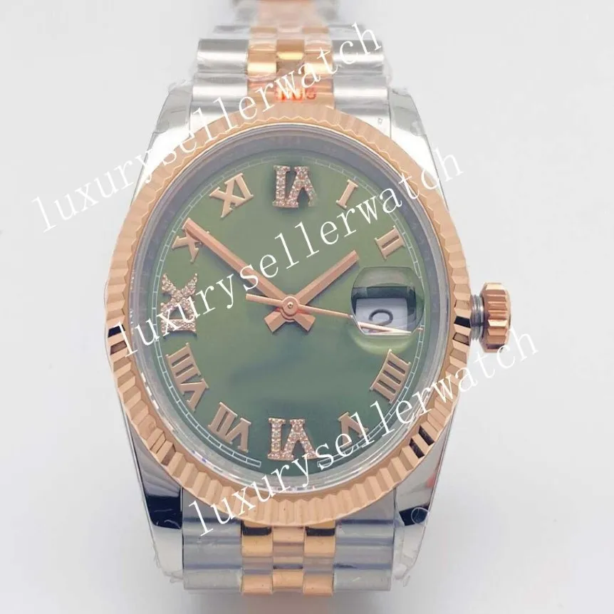 Men's Super BP Factory 36MM Top Edition Watches Ladies Watch Women's Mechanical 2813 wo Tone 18K Rose Gold Steel 904 Sap255b