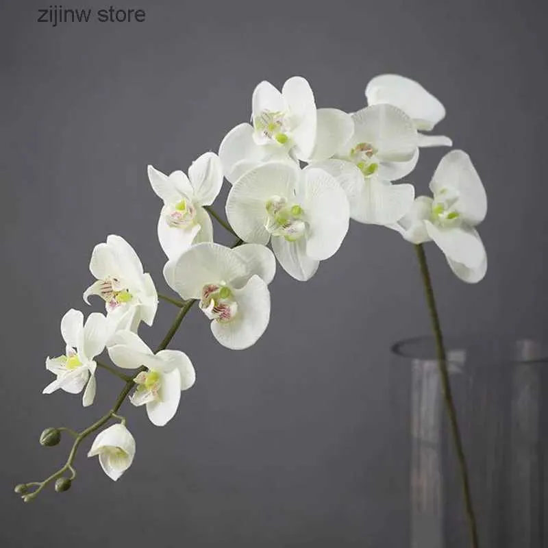 Finto verde floreale 110 cm 11 testa orchidea di seta phalaenopsis fiore bouquet da sposa fai da te pianta artificiale fiore artificiale decorazione della casa vendita calda Y240322