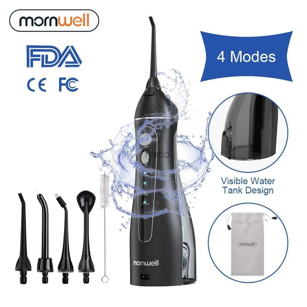 Other Appliances 4-mold oral irrigator USB charging water line portable dental water line nozzle 200ml irrigator tooth cleaner+6 nozzles H240322