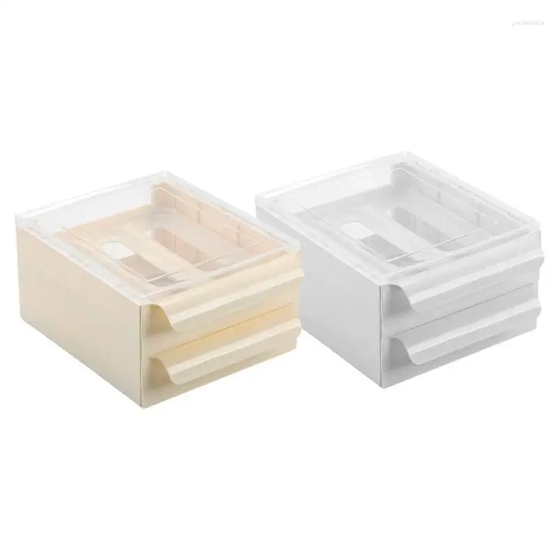 Bouteilles de stockage, panier à œufs, conteneur distributeur, organisateur de réfrigérateur, boîte de conservation fraîche, plastique Transparent épais avec pneu