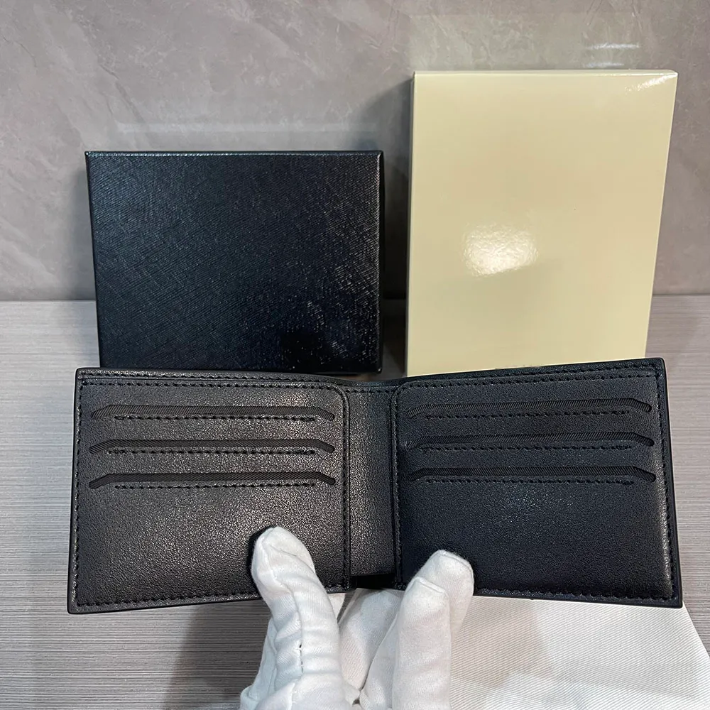 Lyxdesigner 100% läder Men plånbok USD plånböcker Small -Sized Original Box Credit Card Holder High -kvalitet Läder Affär Fashion Women Handväska Pocket Coin Gift