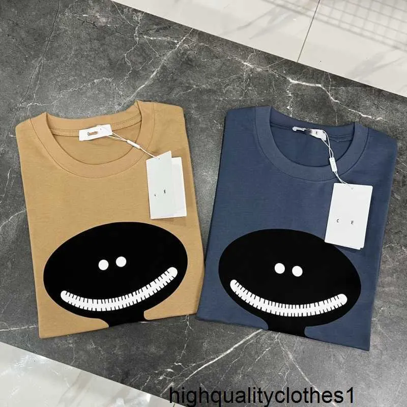 Designer Hohe Version Sommer Neue Luxusmode CEL Smiling Monster Print Herren und Damen Lose Kurzarm T-shirt Unten BNIX