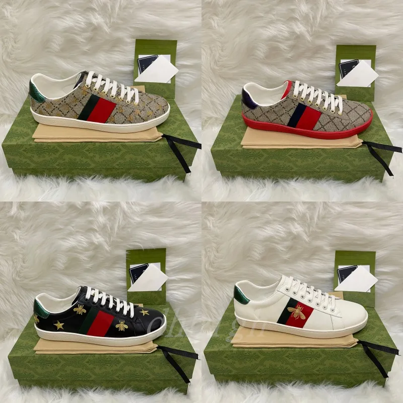 Designermerk Klassieke Styling Ace Casual Bee Low Heren Damesschoenen Hoge kwaliteit Tijger Geborduurd Zwart Wit Groene Strepen Wandelschoenen Maat 35-45