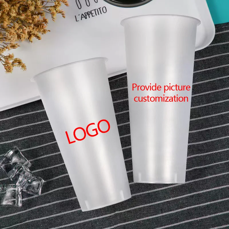 Le tazze da tè al latte glassato sono tazze di succo riutilizzabili con coperchio e supportano il logo personalizzato