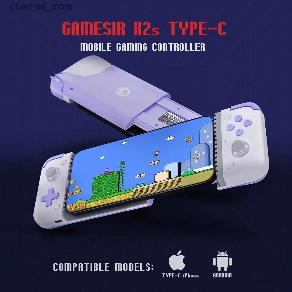 Kontrolery gier Joysticks Gamesir x2S type-C Wired mobilny kontroler gier gamepad Hall Efekt joystick na Android iOS Cloud Gaming Xbox Game Pass Pass Parmy240322
