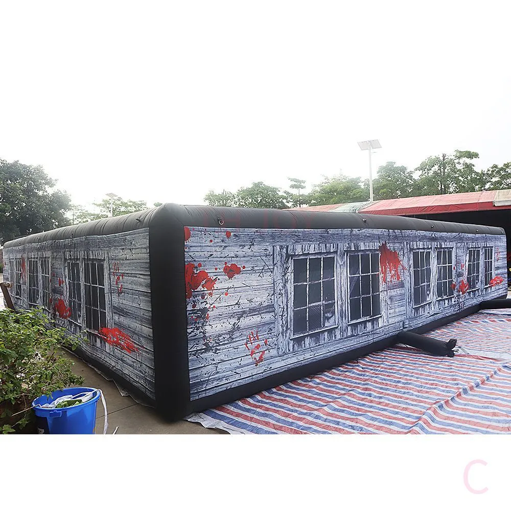 Laberinto Inflable De 8x8 Metros En Tela Oxford 420D Con Soplador, Para Halloween Y Eventos Al Aire Libre