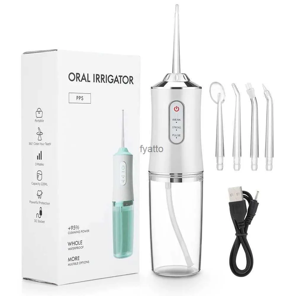 Andra apparater Oral Irrigator Portable Dental Sink USB uppladdningsbar trådlös tandläkare för tandrengöring och blekning H240322