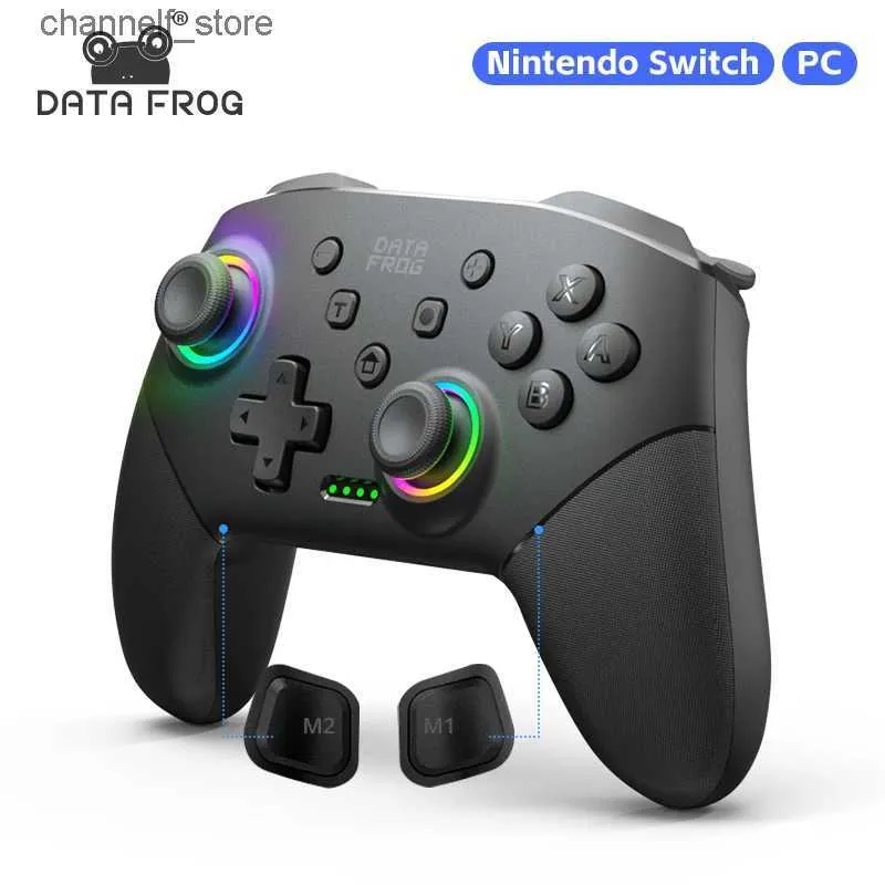 Kontrolery gier joysticks dane żaba bezprzewodowa Switch Pro kontroler przełącznika/przełącznika OLED Programowalny joystick na PC Gamepad dla przełącznika Lite Controllery240322