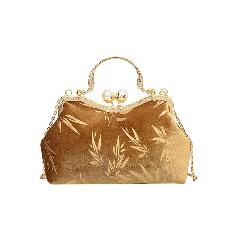 Retro clip mini crossbody väska handväska mode velor cheongsam designer kvinnor handväska satchel lyxiga damer axel 240307