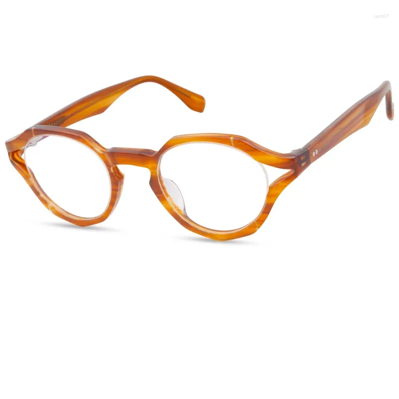 Solglasögon ramar anlände ovala lins polygon glasögon ram mode senaste retro män och kvinnliga glasögon