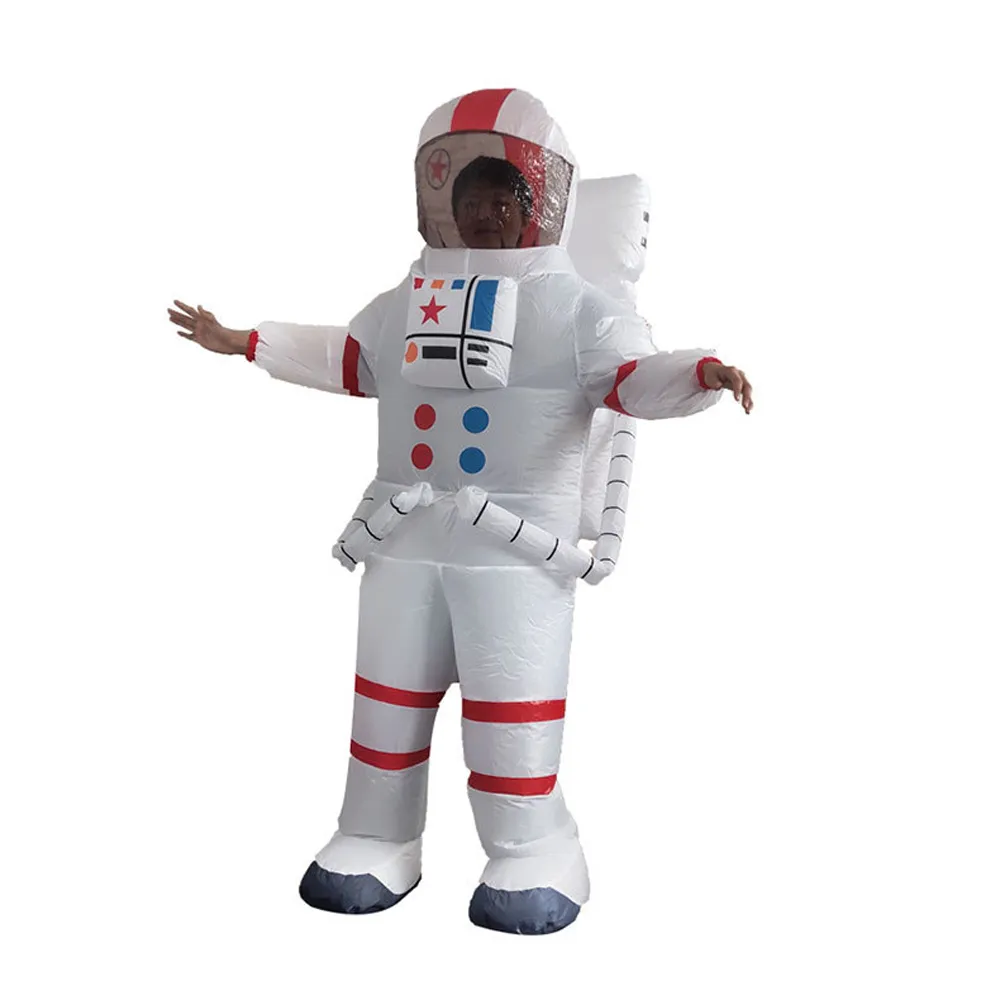 Unisex Opblaasbaar Astronautenkostuum Cosplay Kleuterschool Prestaties Fancy Dress Halloween Cartoon Carnavalsfeest