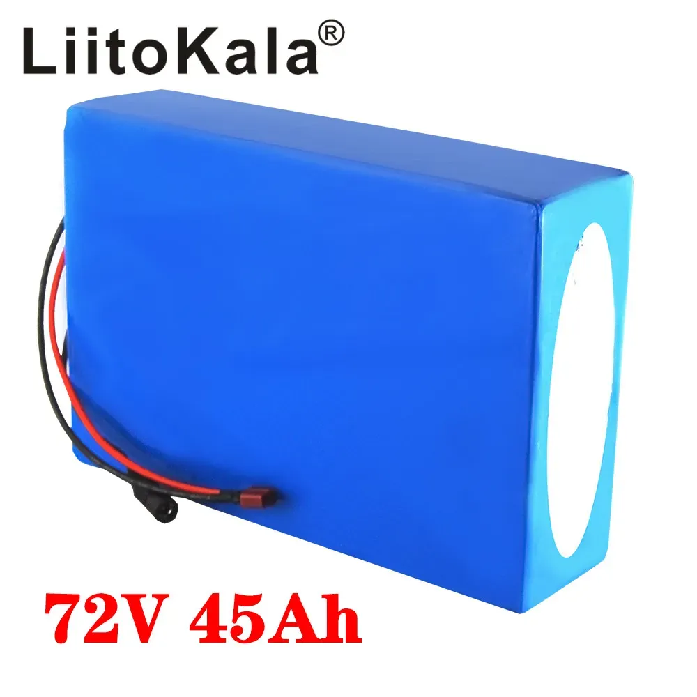 LIITOKALA 72V 45AH Akumulator 72 V Akumulator rowerowy elektryczny 72V 2000 W Electric Scooter Akumentalna 72 V Pakiet akumulatora litowego z 30A BMS