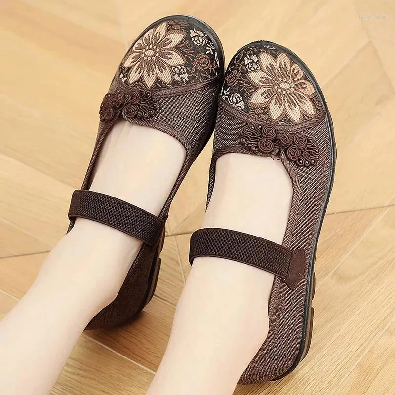 Casual Shoes Sapatos Femininas Women Round Toe Light Weight Spring & Summer Anti Skid Flat Lady Cool Brown Wine Red C575