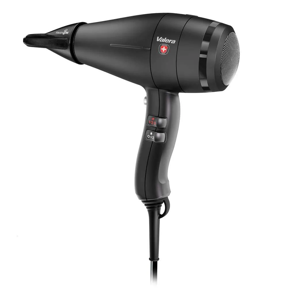 Valera, secador de pelo profesional 3000, secador de pelo iónico con motor ligero pm-pro, 6 ajustes de temperatura y flujo de aire, cable flexible antitorsión, negro suave