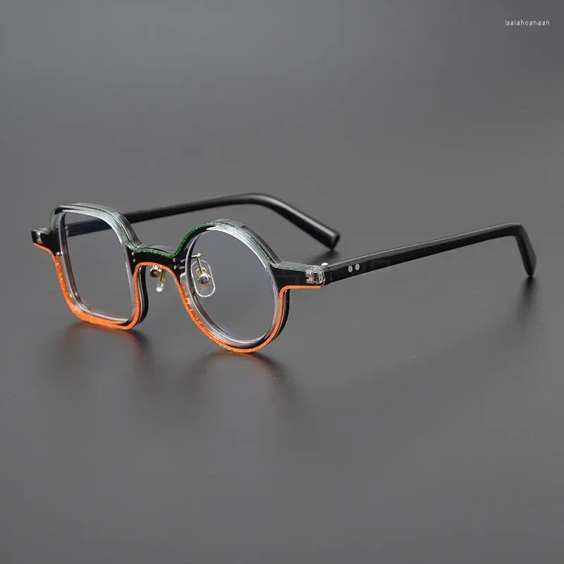 Solglasögon ramar japansk stil högkvalitativ ren titaniumsquare glas ram för män kvinnor optisk myopia designer glasögon