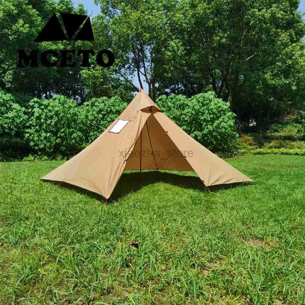 Tält och skyddsrum mceto 2 person Tipi Rainfly Hot Tent 270 cm Lätt jakt Family Team Backpacking Camping Handningsutrustning 240322