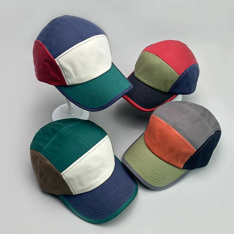 Japanese Fashion Color Matching Men Women Baseball Hats Cotton Allmatching Comfortable Streetwear Sport Unisex Quick drying Cap 240322