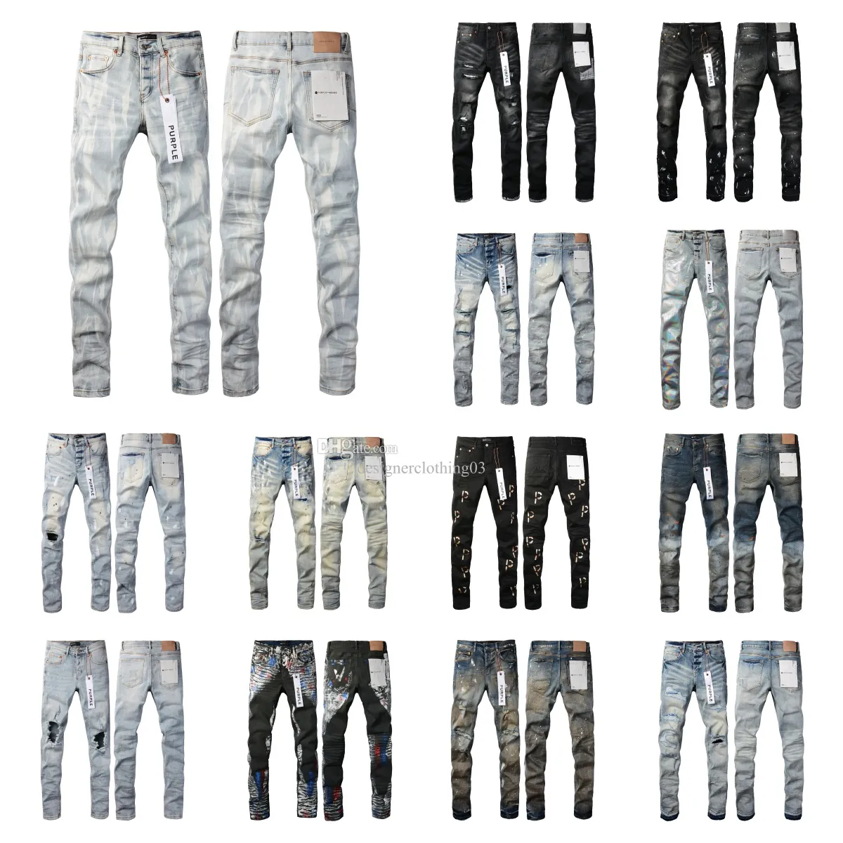 Mens Amirs jeans dsquare jeans lila jeans ksubi jeans män jnco jean true jeans street trend dragkedja kedja dekoration rippade rippar stretch svart mode jeans