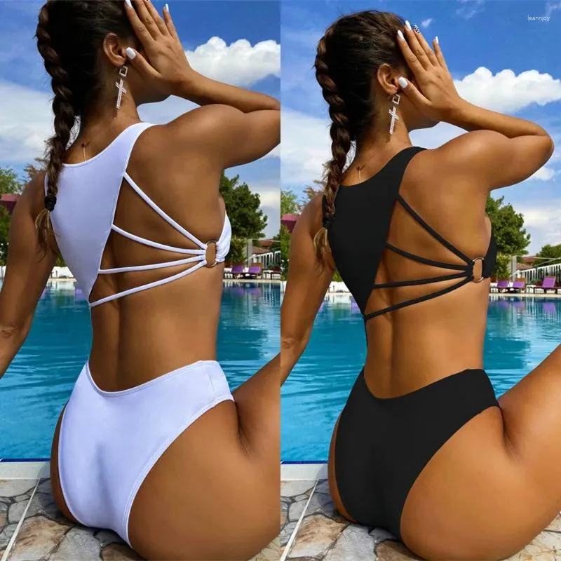 Damskie stroje kąpielowe 2024 Pad One Piece Swimsuit Sexy bikini set pusta solid 6490