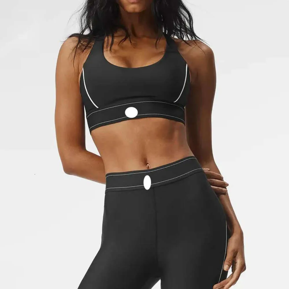 Sutiã esportivo para ioga Top + calça com alças ajustáveis Suporte médio Jogger Colete de cintura alta estilo boxer Calça de moletom para dança Pilates Muse Heart Throb Bra