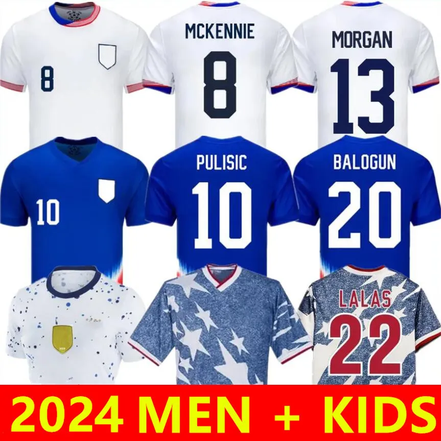 2024 Verenigde Staten PULISIC voetbalshirts McKENNIE REYNA McKENNIE WEAH SWANSON USAS MORGAN RAPINOE 1994 Retro voetbalshirt