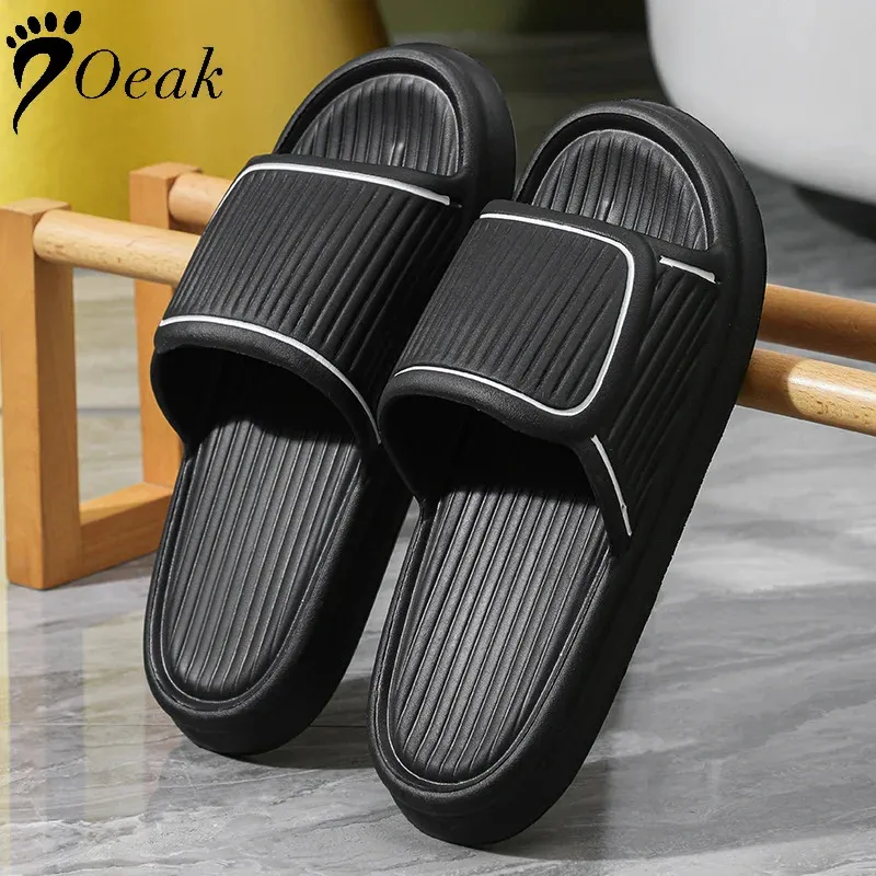 Slippers Men Flip Flops Solid Color Cloud Shoes For Woman Indoor Outdoor Wear Soft Thick Beach Slides Sandals Couple 240321