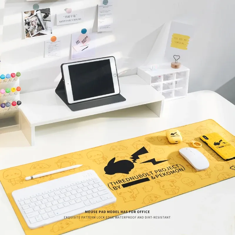 Tapis de souris de jeu KASHCY grand tapis de souris Gamer ordinateur tapis de souris grand tapis de souris jaune XXL tapis de souris ordinateur portable clavier tapis de bureau