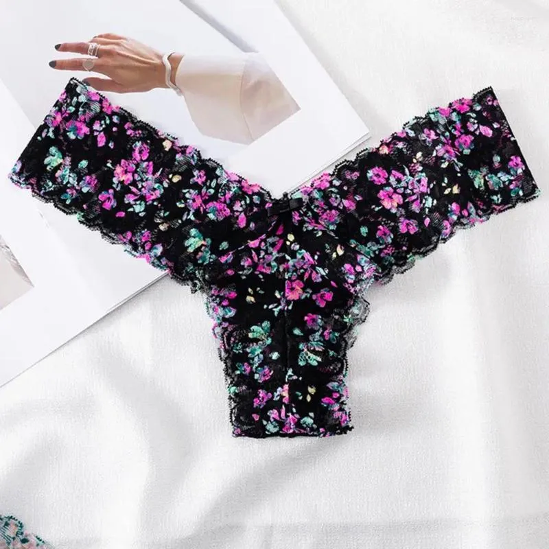 Calcinha feminina mulheres básicas rendas roupa interior floral sem costura com decoração de arco cintura baixa tecnologia de secagem rápida macia para conforto