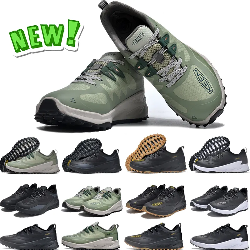 Sapatos de corrida ao ar livre Keen ZIONIC WP para homens mulheres treinadores esportivos fundo plano triplo preto branco ouro verde tênis tamanho 36-45