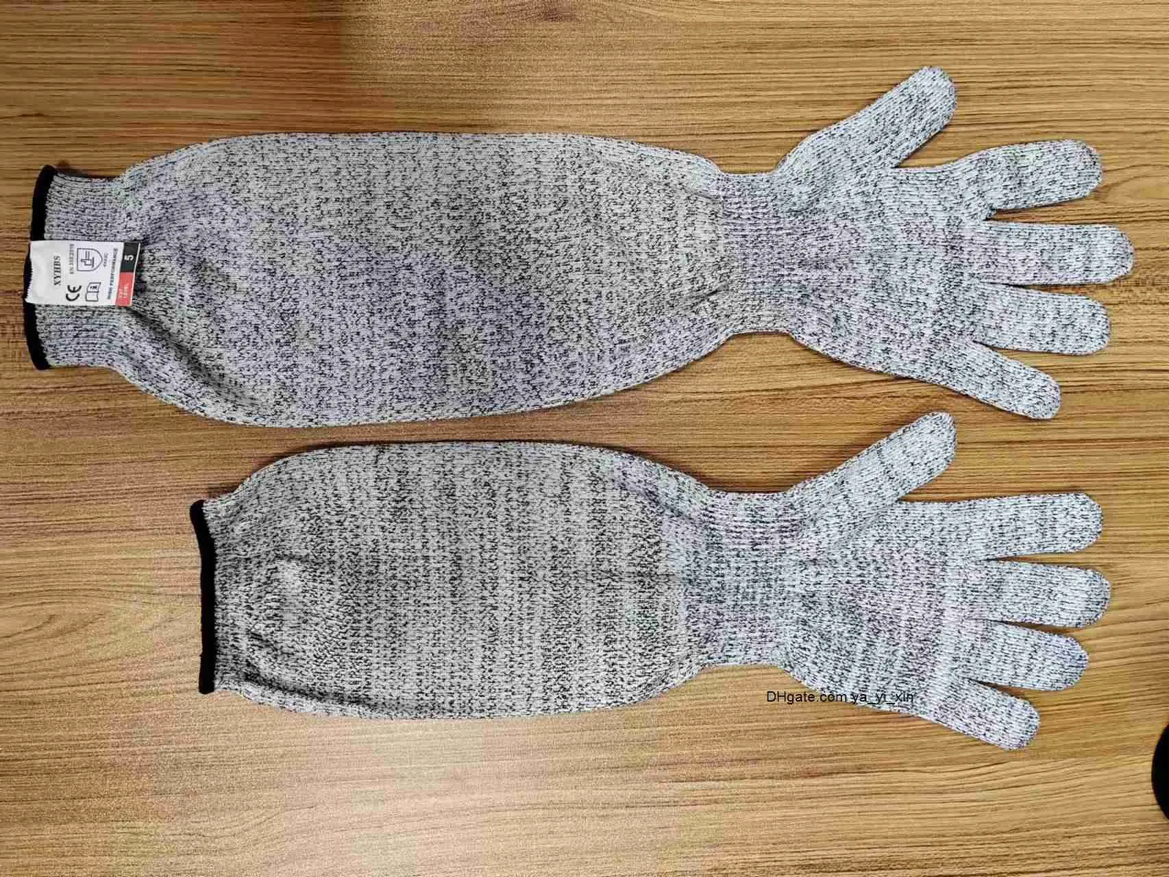 New anti-cutting lengthened arm protection gloves wear-resistant glass factory woodworking anti-scratch sleeve batch