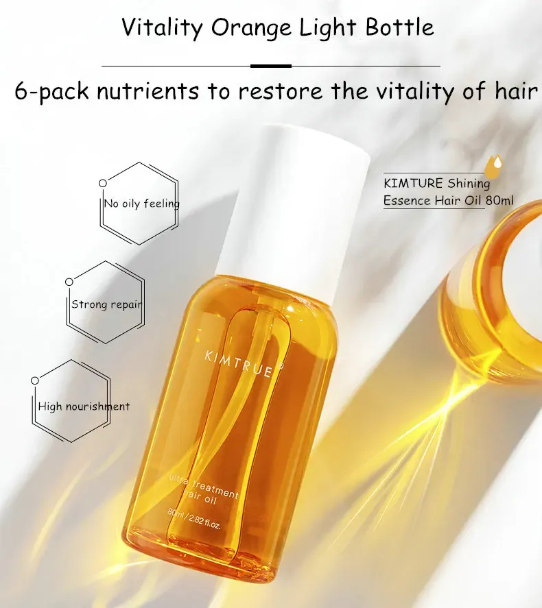 Treatments KIMTRUE Ultra Treatment Shining Haircare Essential Oil Vitality Orange Bottle Hair Fragrance 80ml SPA Effect Produced by KT Lab