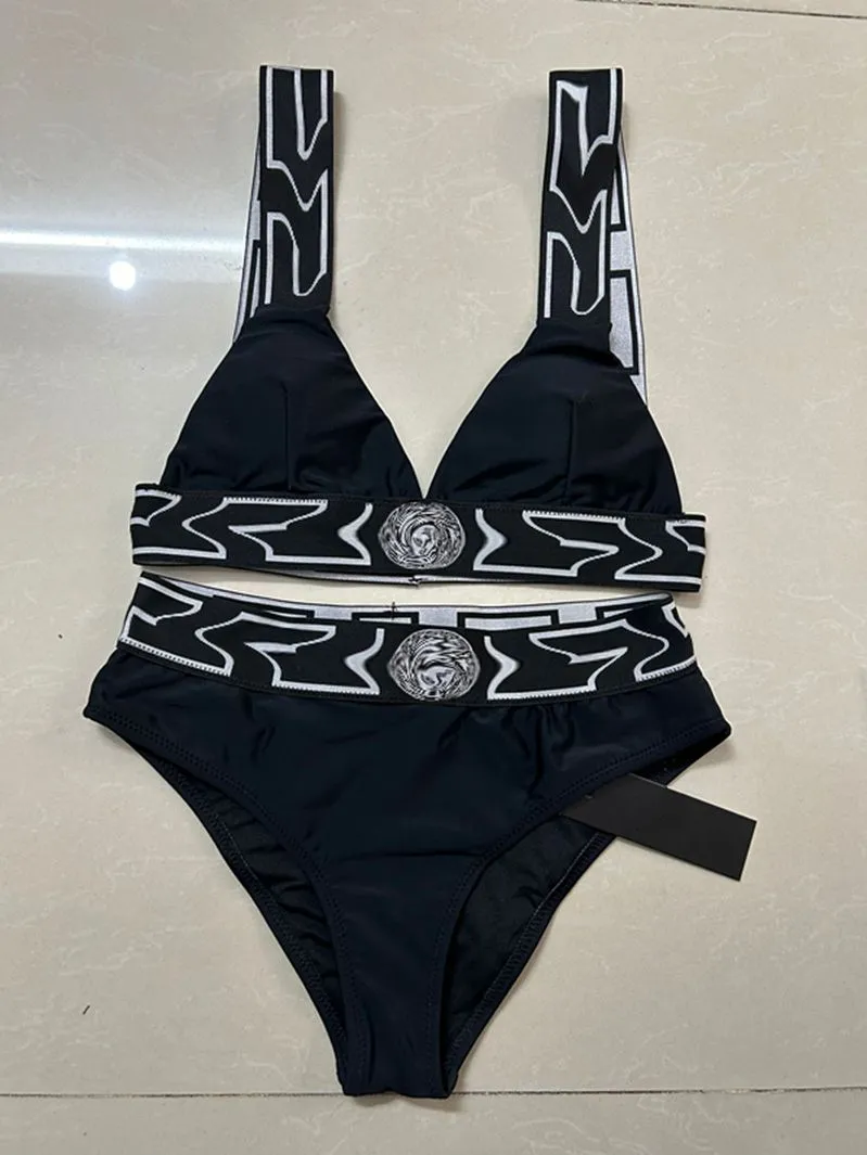 Été plage soleil maillot de bain femme maillot de bain designer haut de gamme luxe bikini lettre diamant couture sexy maillot de bain une pièce bikini deux pièces