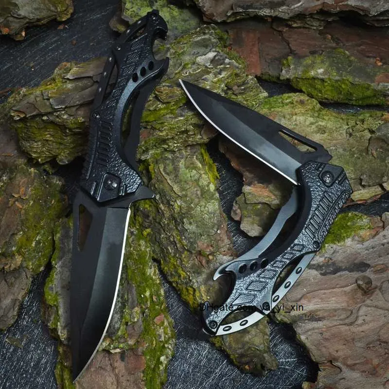 Outdoor knife Folding knife self-defense multi-functional knife hunting knife Camping survival saber fruit knife Short folding knife