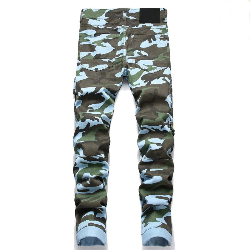 DHgate.com:Mens Camouflage Jeans Denim Long Pants Skinny fit