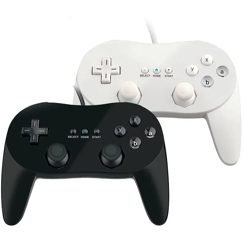 Gamepads klasyczny przewodowy kontroler gry do zdalnej gry Wii Gamepad Pro Joypad Joystick kompatybilny Nintendo Wii/Wii U