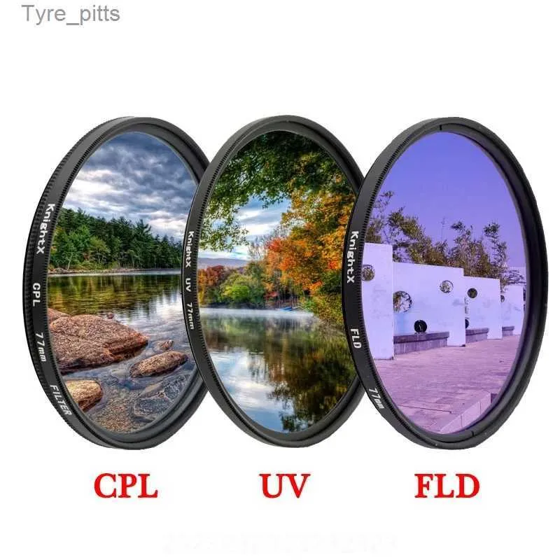 Filtreler Knightx FLD UV CPL Kamera Lens Filtresi Canon EOS SY NIKON D3300 D70 Fotoğraf Kiti 1200D Işık 49 55 67 77 MML2403