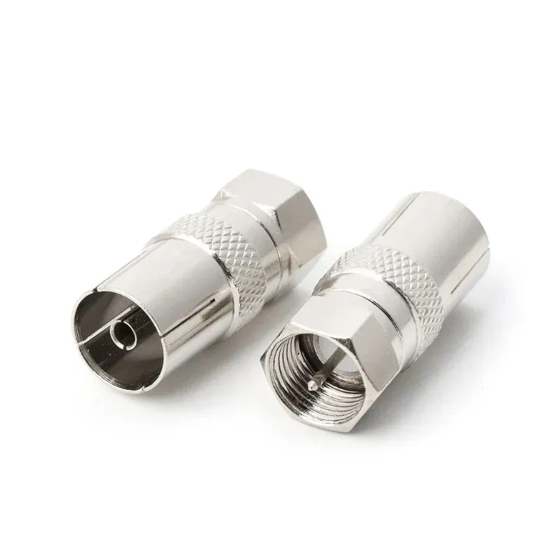 Anpwoo 2st Fype Male Plug Connector Socket to RF Coax TV Aerial Female RF Adapters