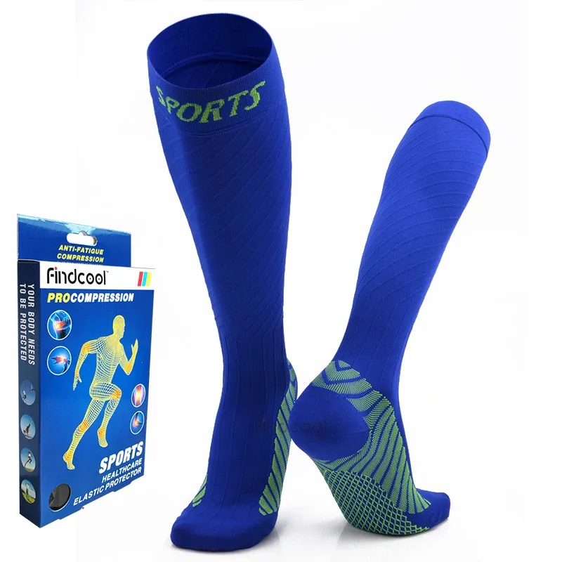 Chaussettes FindCool Running Marathon Socks Professional Compression Baskings Men Femmes Outdoor Cycling Sports Socks