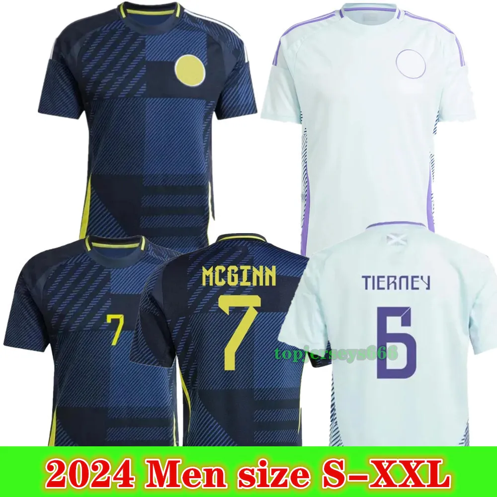 新しい2024 2025スコットランドフットボールシャツホームアウェイサッカージャージーメンズキッズ24 25スコットランドマクギンダイクスフットボールシャツユニフォーム