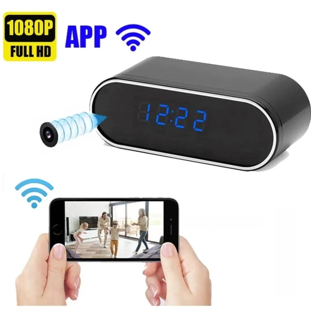 Camcorders HD 1080p Clock WiFi Camera Mini IP P2P Surveillance Camera Infrared Night Vision Alarm Motion Motion Remote CCTV Hidden TF CAR6479690