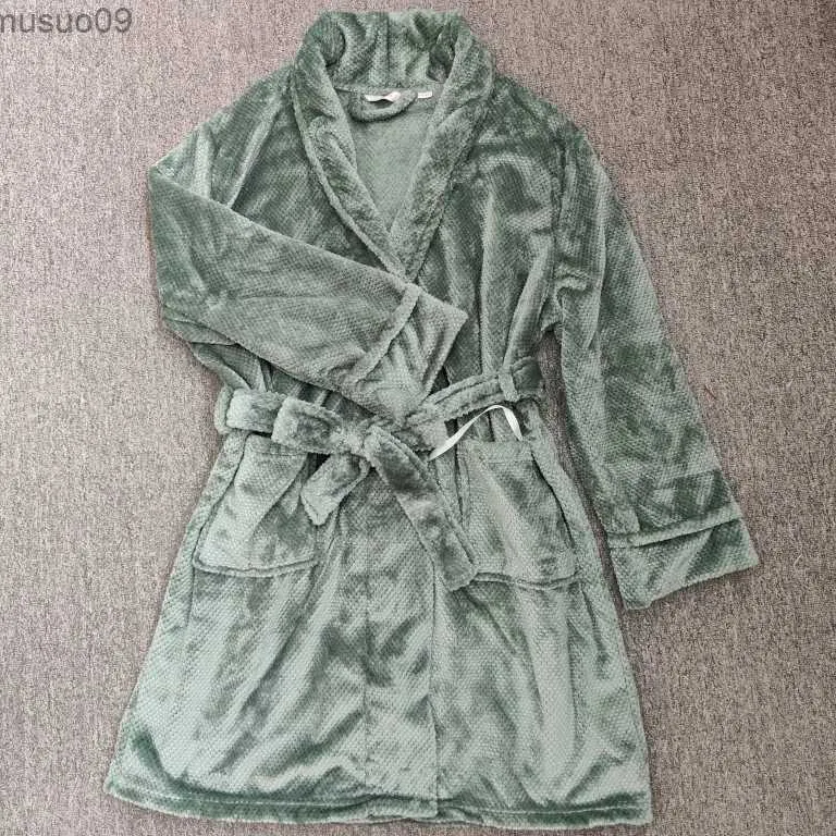 Abbigliamento da casa inverno inverno veste di flanella femminile kimono per famiglie lungo pegno pegno pigiano pigiami morbido pigiama da uomo velluto corallo pajamasl2403