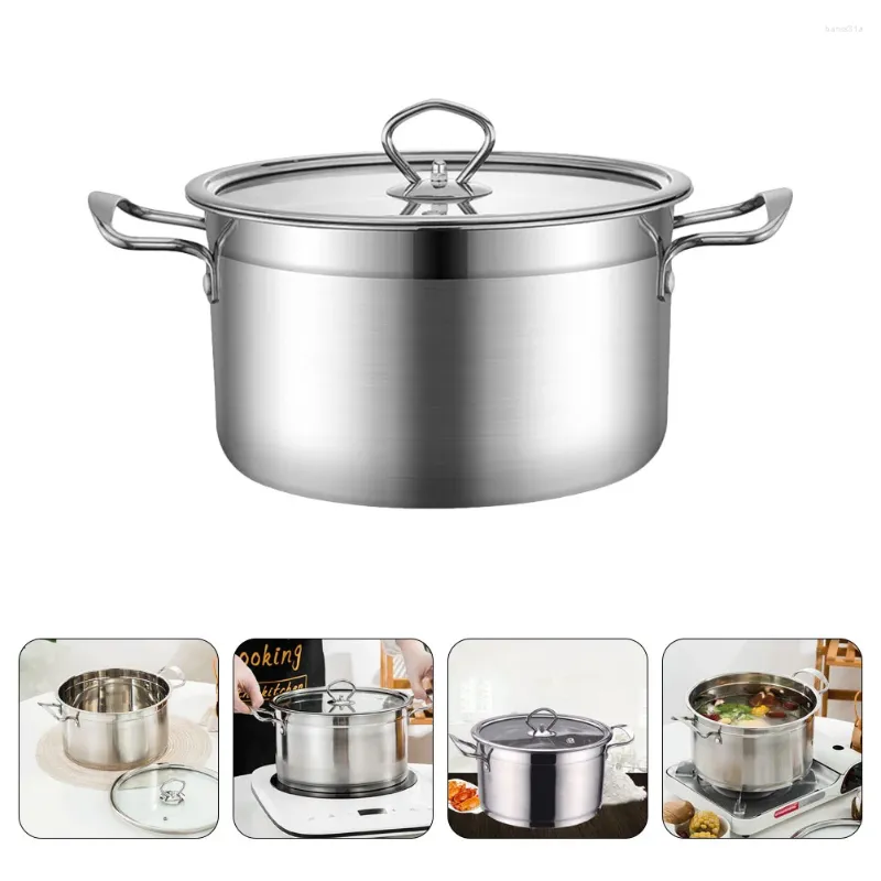 Double Boilers Soup Pot Food Grade Cookware Kitchen Sauce Pan Multi-functional Dual Handle Household Cooking Practical