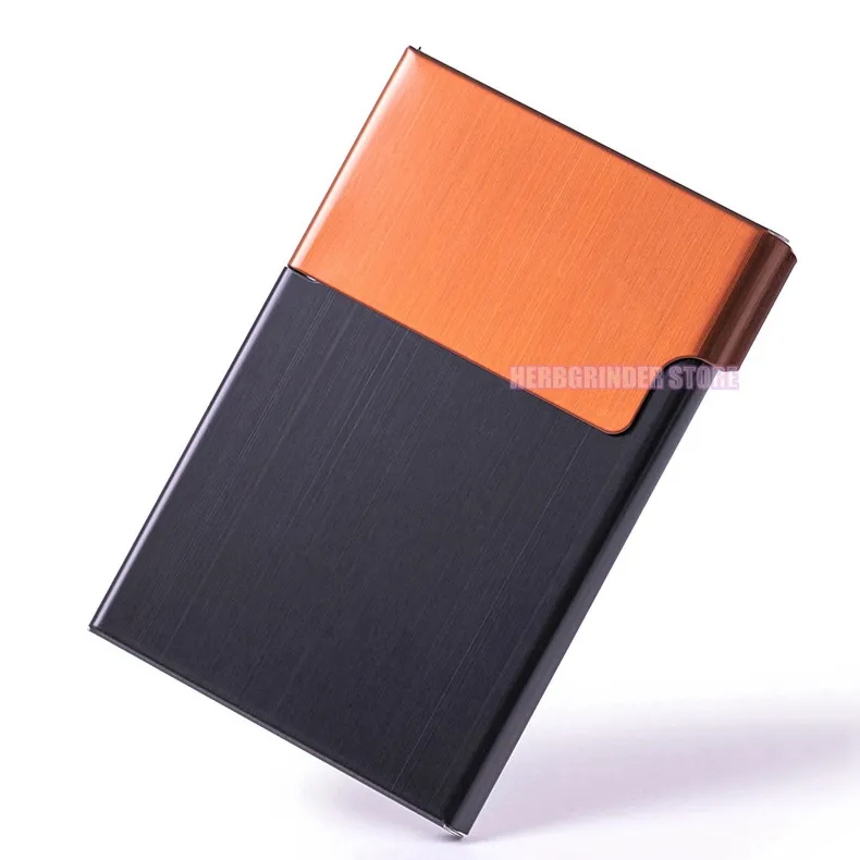 COOL Colorful Metal Alloy Cigarette Cases Dry Herb Tobacco Holder Stash Case Storage Box Portable Innovative Open Style Smoking Container