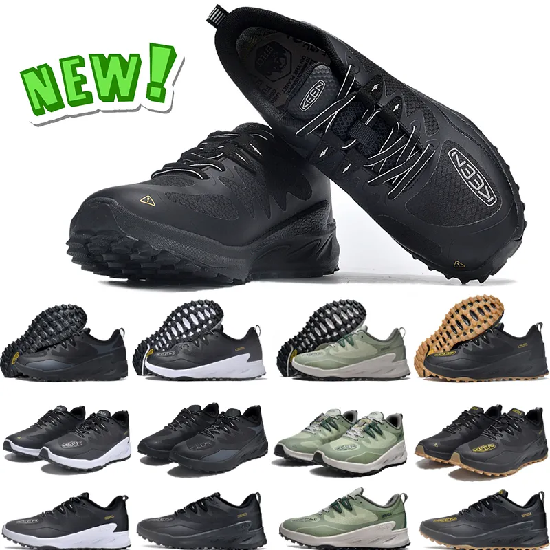 Casual Running Shoes Keen Zionic WP For Men Women Sports Trainers Personlighet Triple Black White Gold Green Sneakers Storlek 36-45