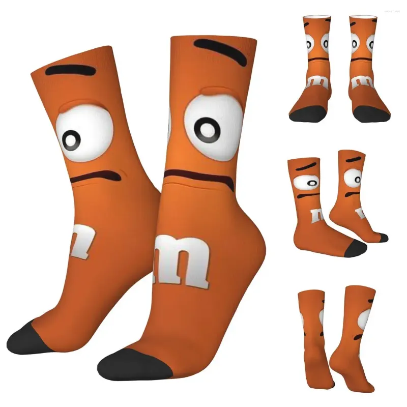 Men's Socks Orange M Beans Cosy Unisex Outdoor Happy 3D Printing Street Style Crazy Sock