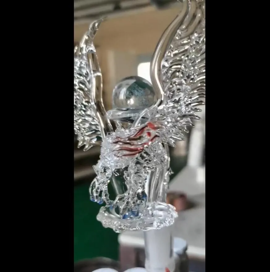 Esculpido à mão design de águia quartzo terp slurper acessórios para fumar borda chanfrada grade inferior banger prego